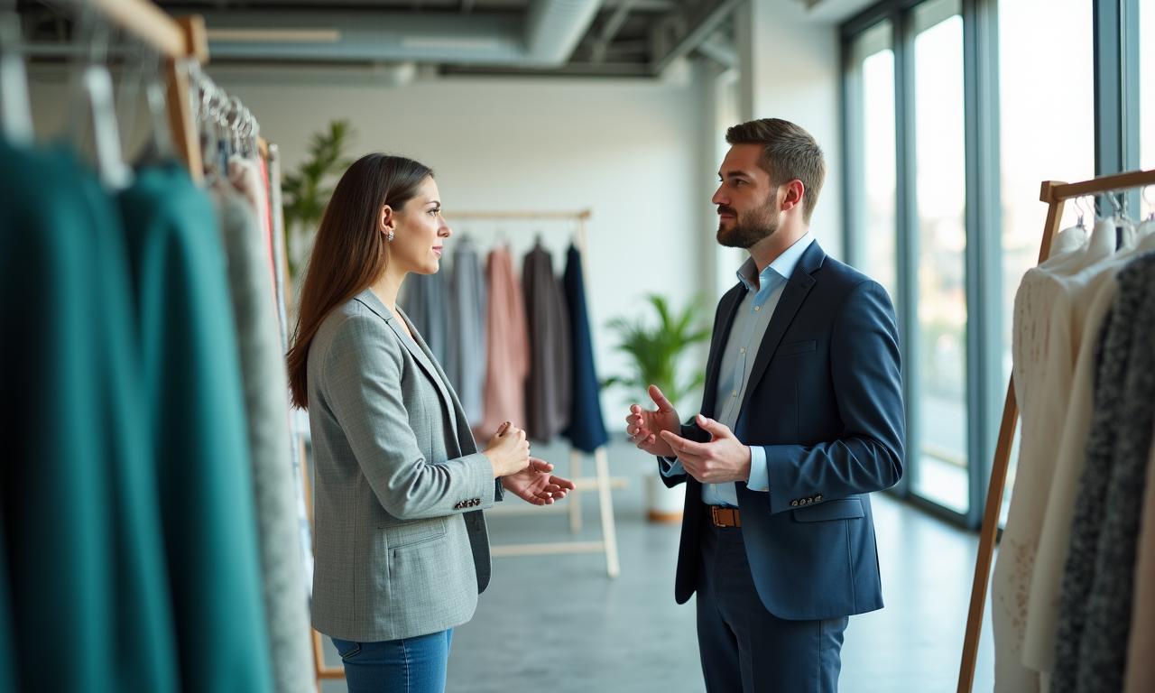 Professionisti del tessile in ufficio moderno